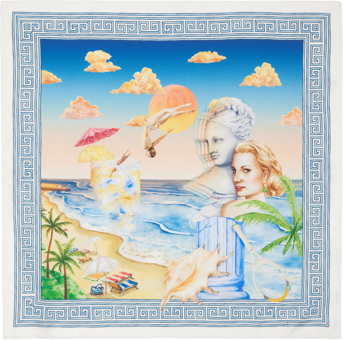 【casablanca】スカーフ Casablanca Multicolor 'Futuro Optimisto' Scarf Casablanca
