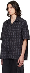 Moncler Gray & Black Print Shirt