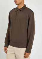 Oliver Spencer Amery Waffle-knit Polo Shirt Brown