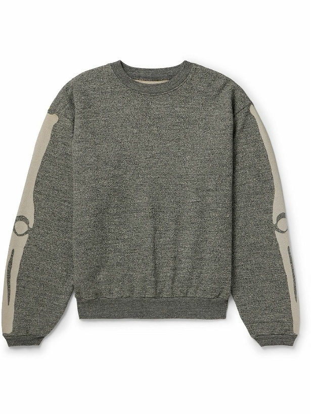 Photo: KAPITAL - Printed Cotton-Jersey Sweatshirt - Gray