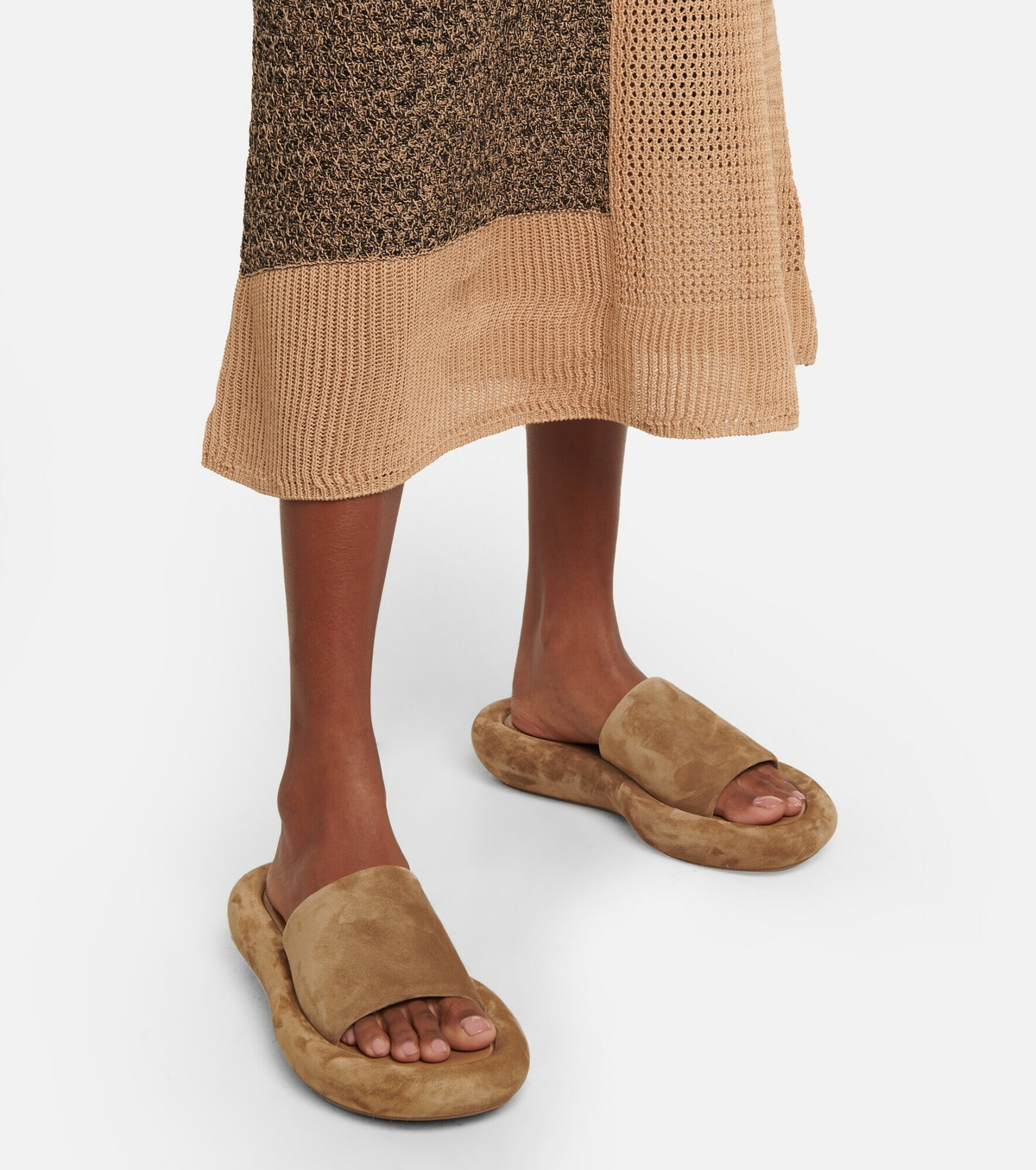 Crossimule Slides in Brown - Christian Louboutin