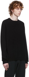 Frenckenberger Black Cashmere R-Neck Sweater