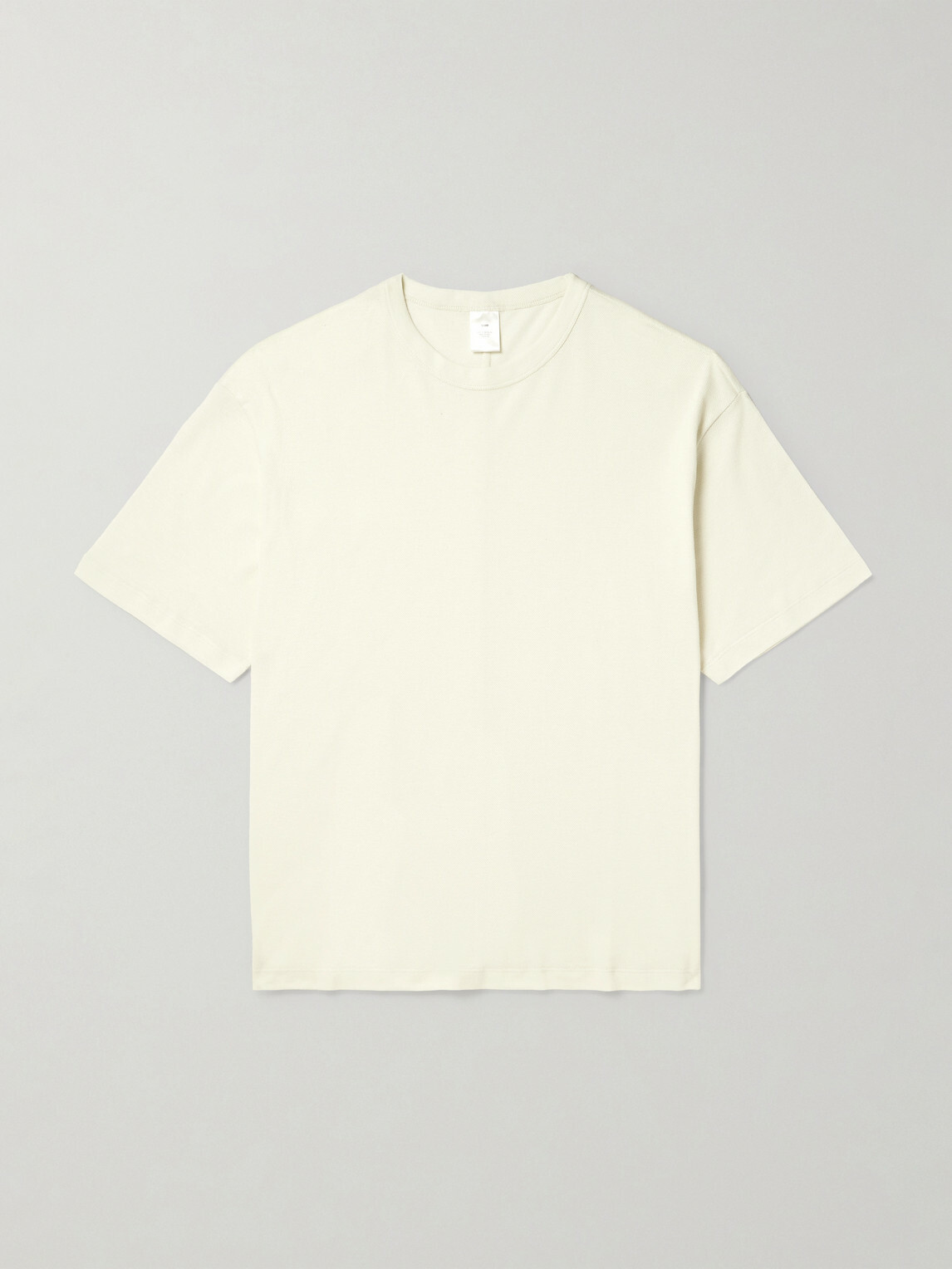 SSAM - Cotton and Silk-Blend Piqué T-Shirt - Neutrals