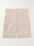 Frescobol Carioca - Serano Pleated Wool Shorts - Neutrals