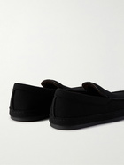 Zegna - Shearling-lined Wool-Felt Slippers - Black