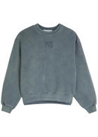Alexanderwang.t Logo Cotton-blend Sweatshirt Blue