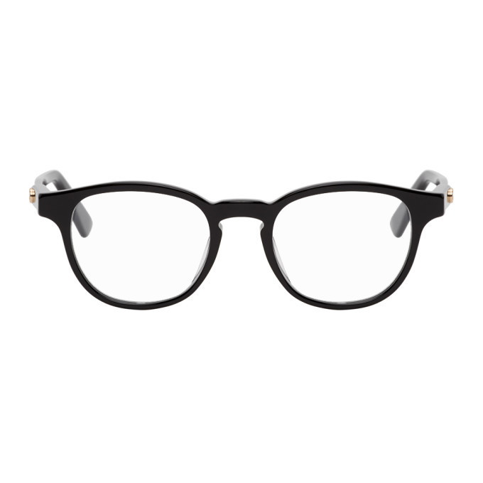 Photo: Gucci Black GG Plaque Round Glasses