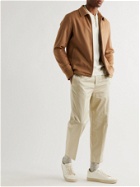 Dunhill - Tapered Cotton-Blend Trousers - Neutrals