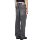 Marine Serre Gray Moon Laser Wash Baggy Jeans
