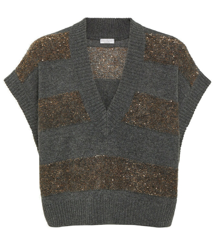 Photo: Brunello Cucinelli Wool, cashmere, and silk sweater vest