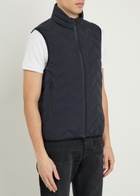 Emporio Armani Water-repellent Padded Stretch-nylon Gilet Navy
