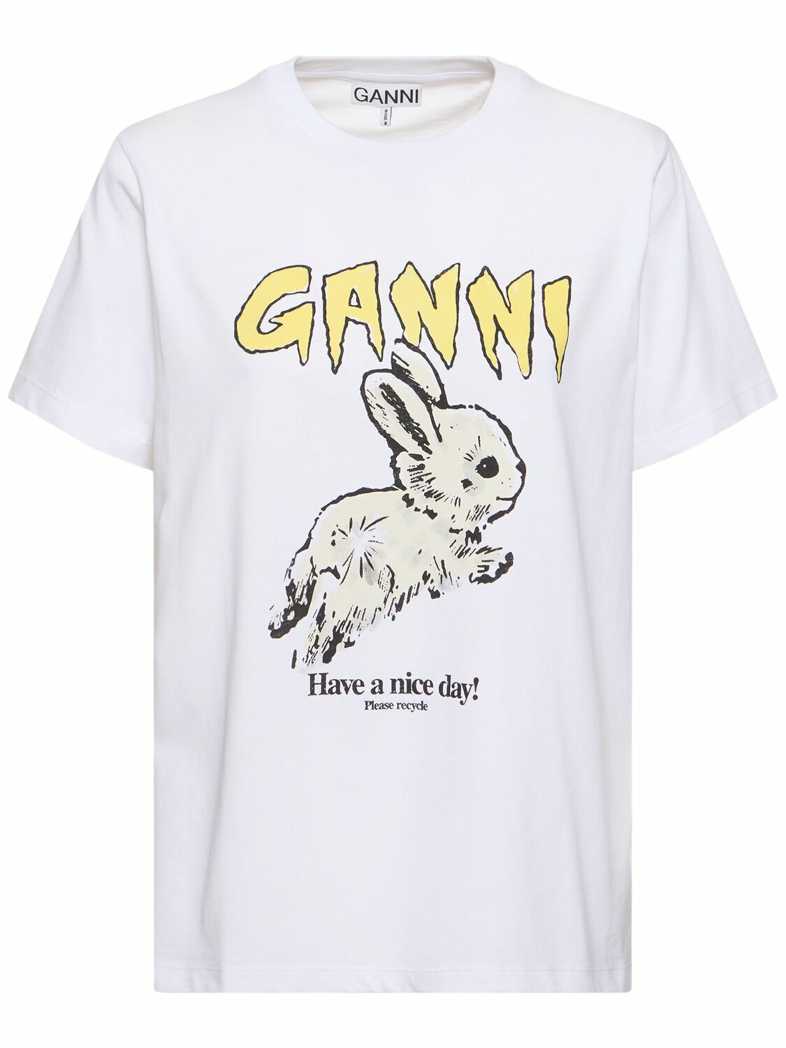 GANNI Bunny Basic Jersey Relaxed T-shirt GANNI