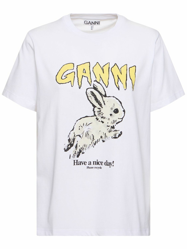 Photo: GANNI Bunny Basic Jersey Relaxed T-shirt