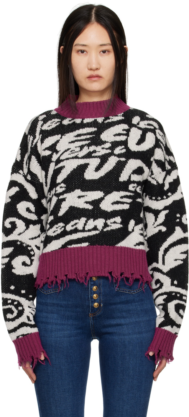 Versace Jeans Couture Multicolor Graphic Sweater Versace