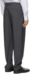 Lemaire Grey Birdseye Tapered Trousers