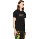 Versace Jeans Couture Black Embroidered Logo T-Shirt