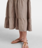 Heidi Klein Zakynthos tiered linen midi dress