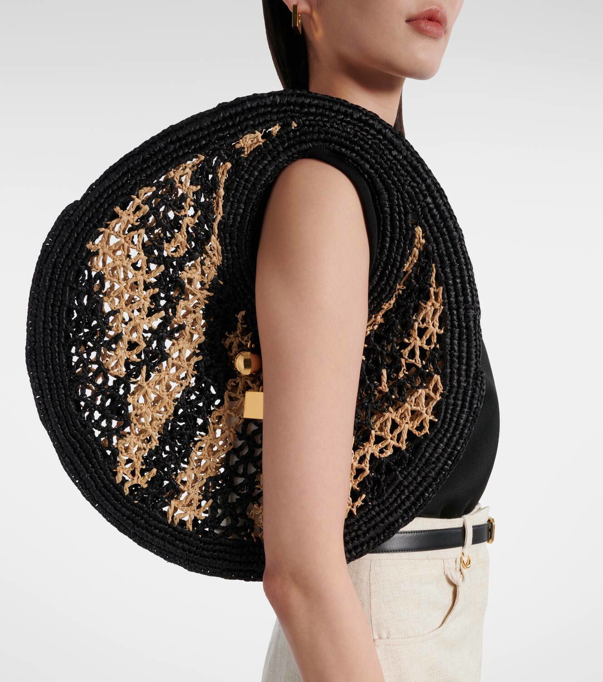 【JACQUEMUS】 Spiaggia Small raffia shoulder bag Jacquemus Spiaggia Small raffia shoulder bag Jacquemus
