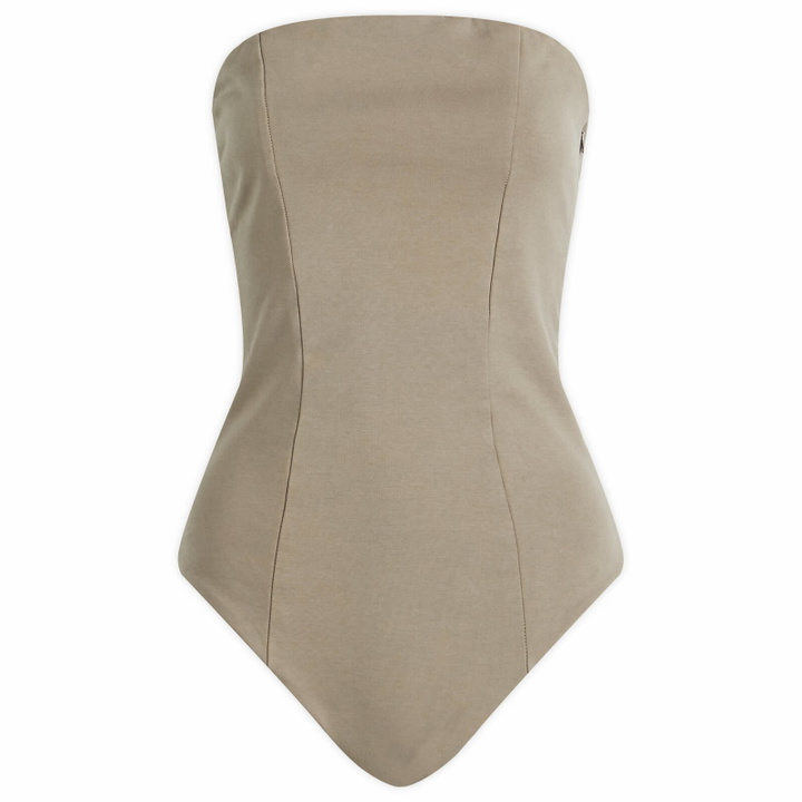 Photo: Entire Studios Women's Pipette Bodysuit in Ashen