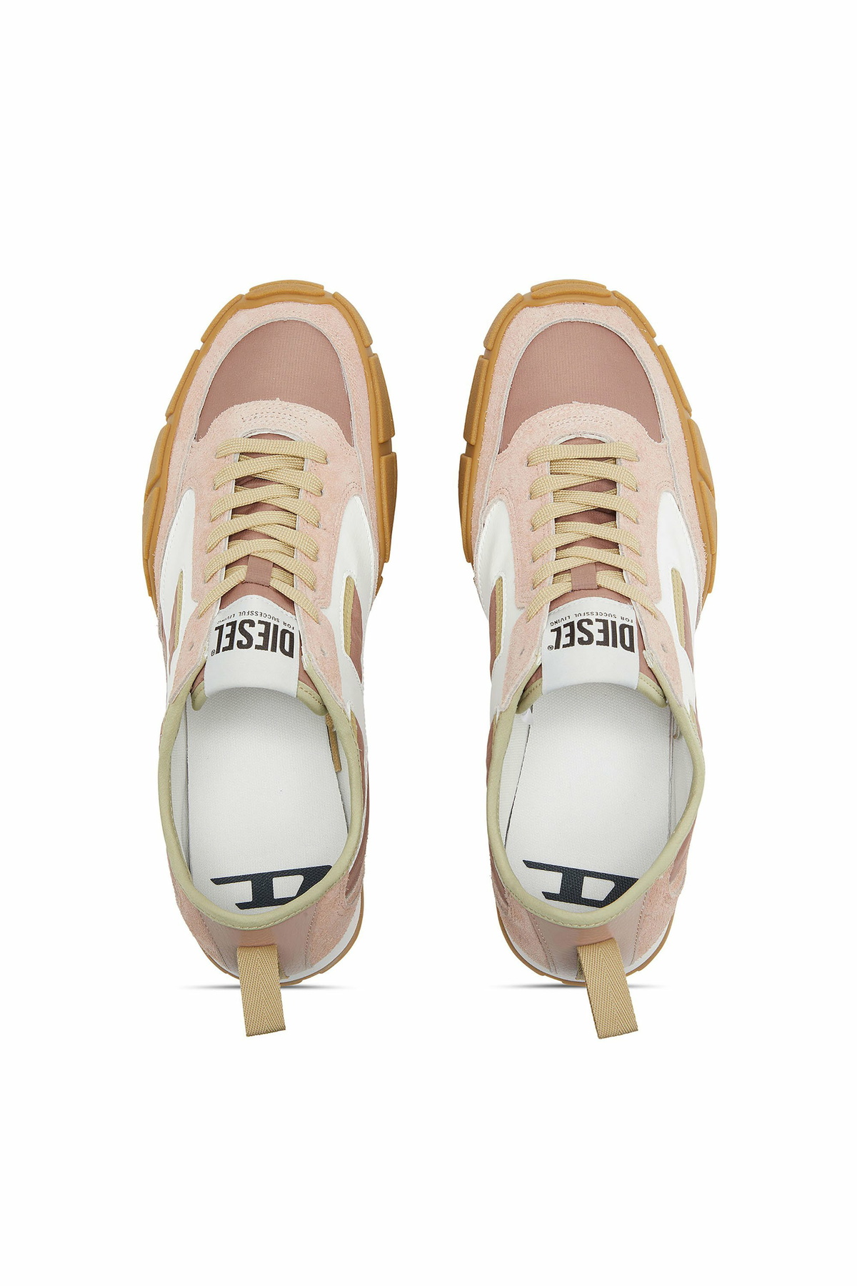 Diesel S-Pagodha-Sneakers in leather, suede and ripstop - Sneakers Womens in Multicolor