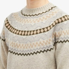 Country Of Origin Men's Soho Fairisle Knit Jumper in Biscuit