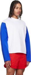 LII White Contrast Long Sleeve T-shirt