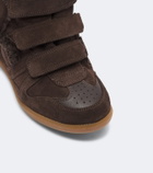 Isabel Marant Bekett shearling-lined suede wedge sneakers