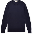 John Smedley - Theon Slim-Fit Sea Island Cotton and Cashmere-Blend Sweater - Blue