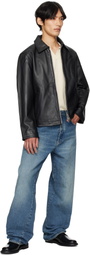 Sunflower Black Short Leather Jacket