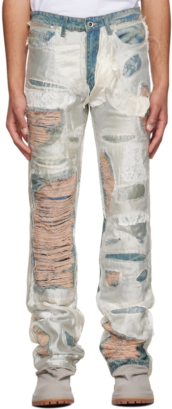 Photo: Who Decides War by MRDR BRVDO Blue Layered Jeans
