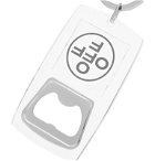 Off-White - Logo-Print PVC and Silver-Tone Metal Bottle Opener Key Ring - Neutrals