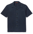 Barena - Camp-Collar Cotton Shirt - Navy