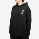 MM6 Maison Margiela Men's Stretched Number Logo Hoodie in Black/White