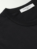 Maison Kitsuné - Logo-Appliquéd Cotton-Jersey T-Shirt - Black