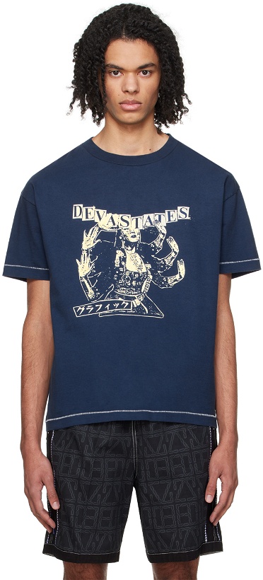 Photo: DEVÁ STATES Blue Print T-Shirt