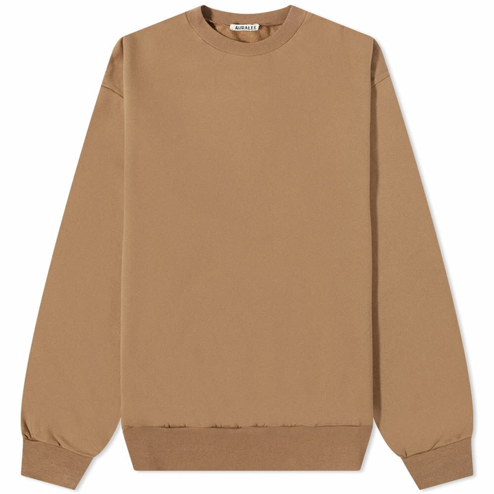 Photo: Auralee Men's Crew Sweat in Light Brown