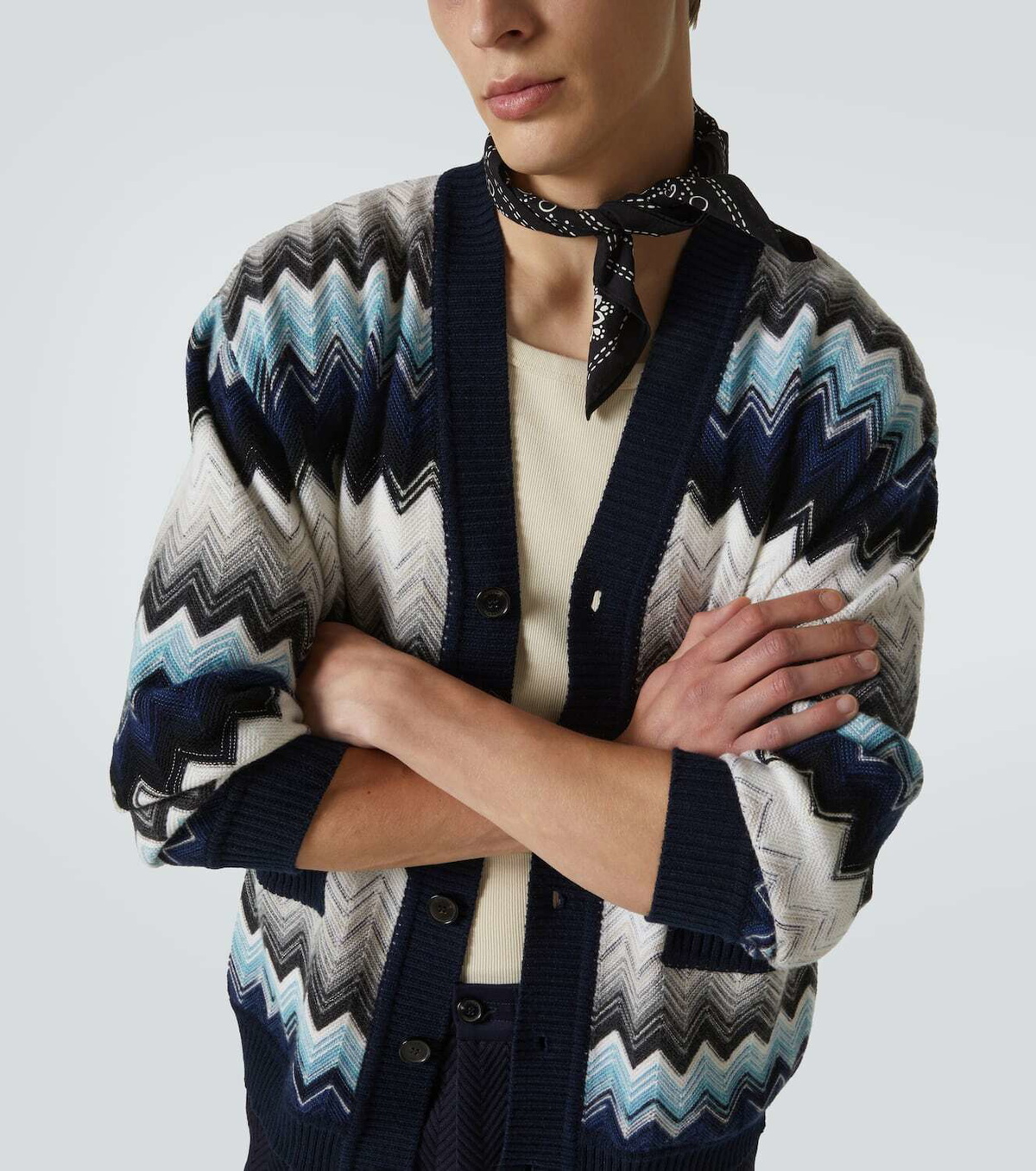 Missoni Zigzag wool and cotton cardigan