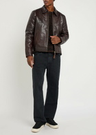 Nudie Jeans Joppe Western Leather Jacket Dark Brown