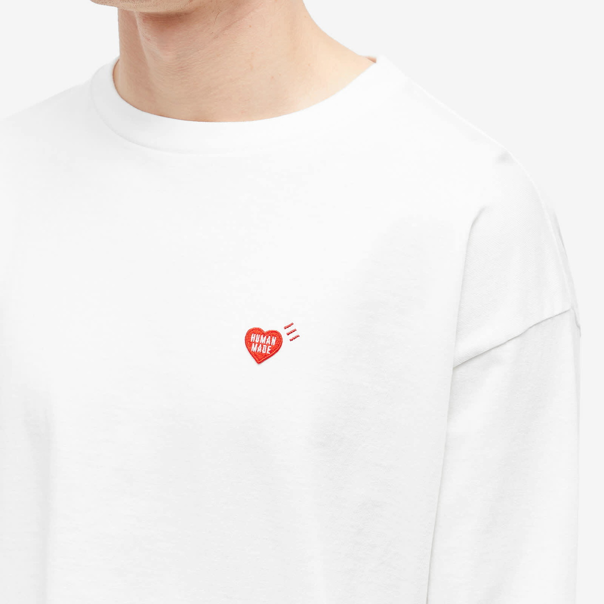 Human Made Men's Long Sleeve Duck T-Shirt in White Human Made