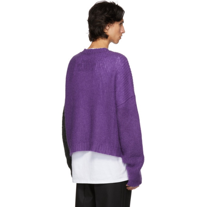 Johnlawrencesullivan Purple and Grey Knit Sweater