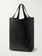 SAINT LAURENT - Logo-Print Full-Grain Leather Tote Bag