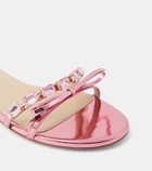 Giambattista Valli Embellished mirrored leather sandals