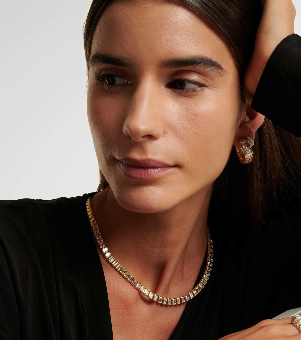 Anita Ko Large 18kt gold choker with diamonds