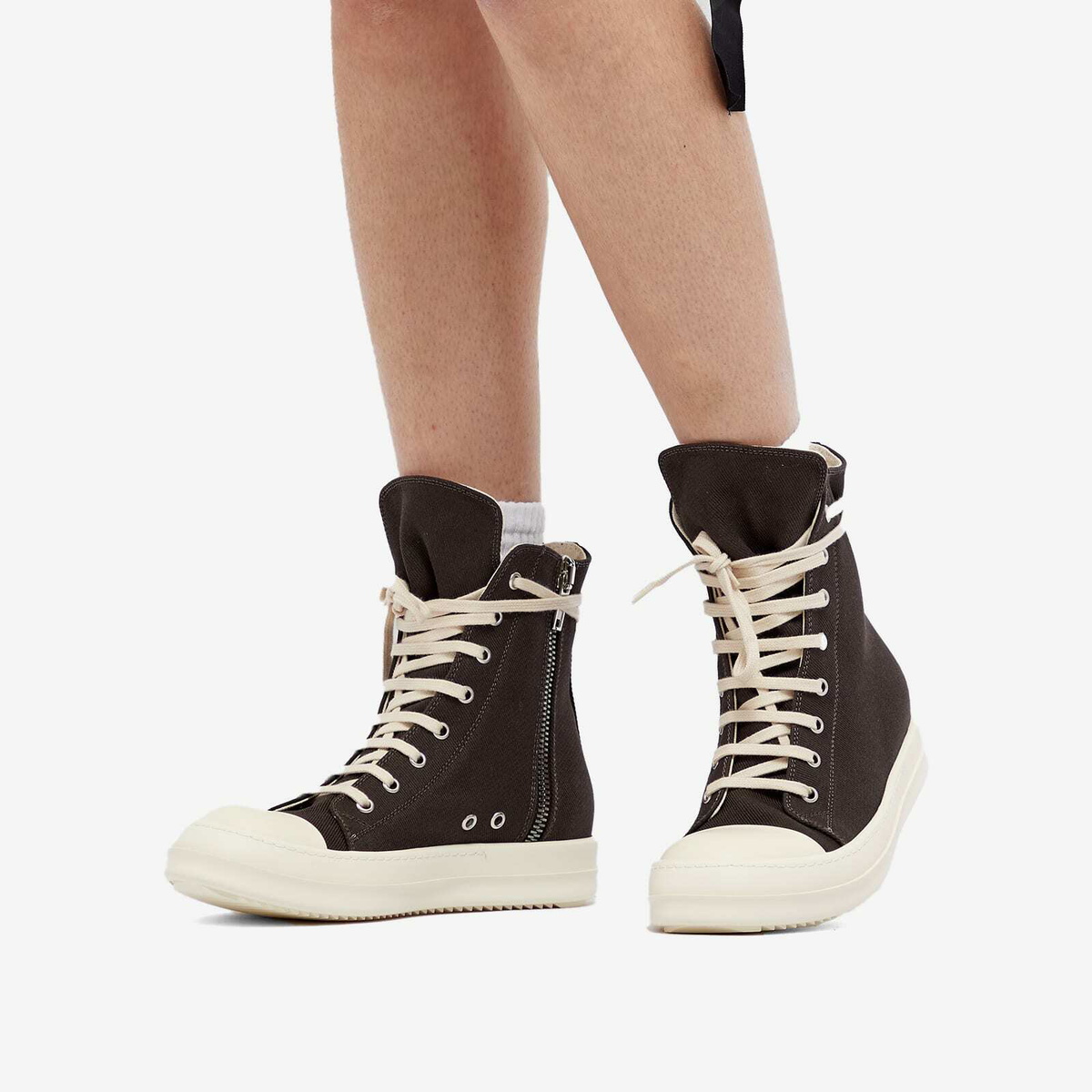 Rick Owens DRKSHDW Women's Hi-Top Top Sneakers in Dark Dust