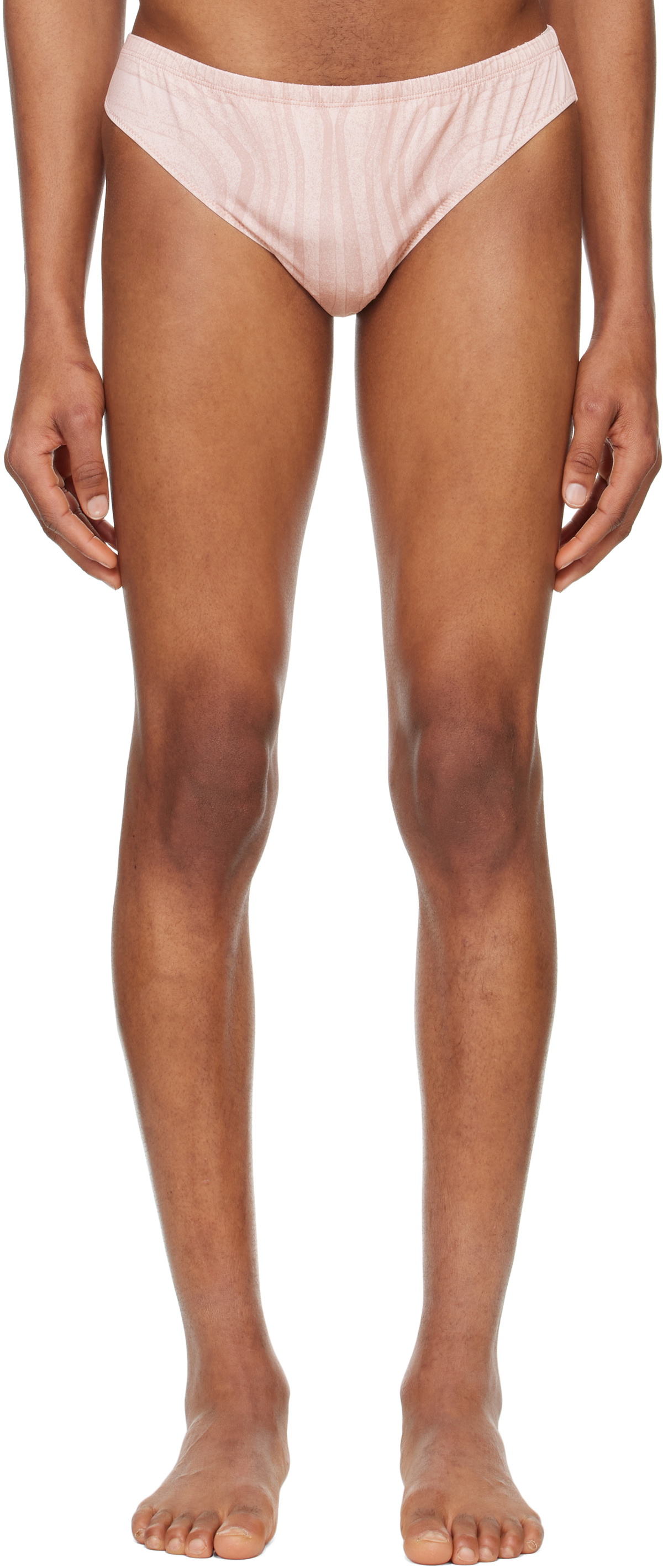 Jean Paul Gaultier Pink 'The Spirale' Swim Briefs