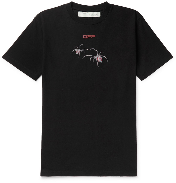 Photo: Off-White - Oversized Logo-Print Cotton-Jersey T-Shirt - Black