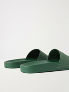 Balenciaga - Logo-Print Rubber Slides - Green