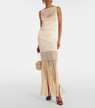 Rabanne Crochet embellished maxi skirt