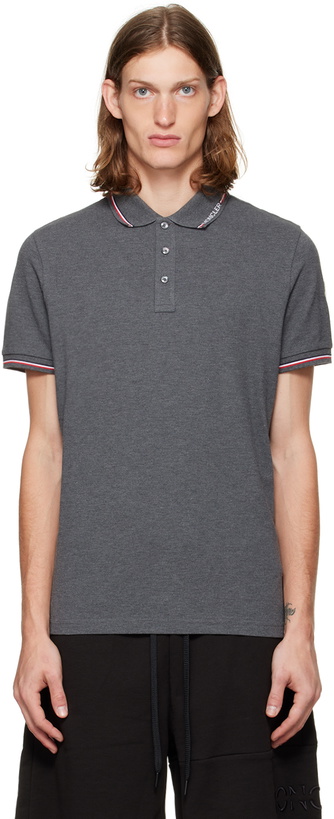 Photo: Moncler Gray Patch Polo