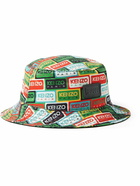 KENZO - Reversible Appliquéd Logo-Print Shell Bucket Hat - Multi